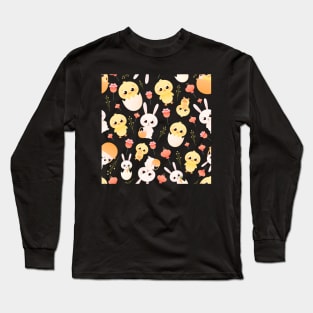 childish easter pattern Long Sleeve T-Shirt